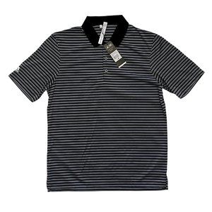 Adidas Mens Golf Shirt, Medium 3-Stripe Climacool Performance Golf Polo Shirt
